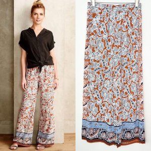 Anthropologie Hei Hei Lalasa Wide Leg Rayon Palazzo Pant Women Small Boho Beachy
